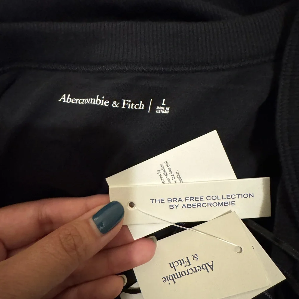 Abercrombie Bra-Free Black Dress Large - Picture 4 of 9